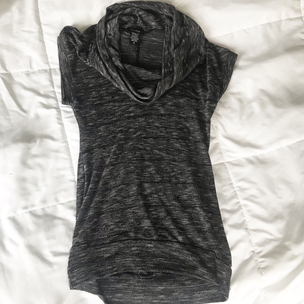 Charcoal Grey Cowl Neck Tunic
